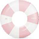 FUNBOY Giant Vintage Stripe Inflatable Tube Pool Float with Cup Holder 48" Large Pool Float for Adults Inner Tube Swimming Pool Toys Swim Rings Pool Lounger Float for Pool Party & Summer
