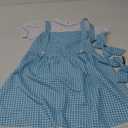 Auggle Girls Halloween Costume Outfit Blue Plaid Princess Dress Storybook Character Party Dress Up Cosplay Blue Plaid (7-8Years)