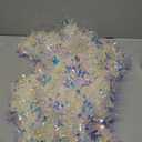 CEWOR 33 Feet Christmas Tinsel Garland Metallic Tinsel Twist Garland Glitter Foil Garland for Christmas Tree Ornaments Hanging Decoration (Iridescent)