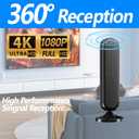 TV Antenna for Smart TV Indoor with Amplifier Signal Booster, 2026 Digital Antenna for Local Channels 600+ Miles Long Range, 360 Reception Portable, Support 4K 1080P, Coaxial Cable