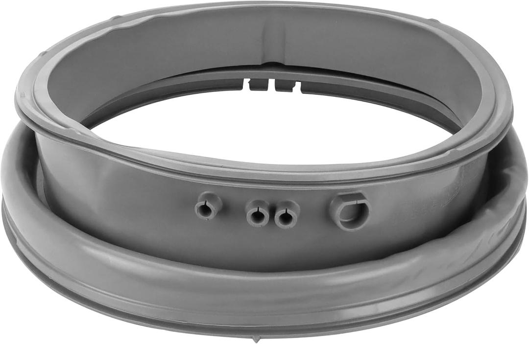 Upgraded 4986ER0004F Door Gasket Fit for Ken-More L-G Front Load Washer Rubber Seal, Washer Parts with Drain Port WM2250CW WM2050CW WM2301HR, Replaces 4986ER0004J 4986ER0004K 4986ER0004N by AMI PARTS