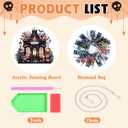 Motiskyy Halloween Candy Shop Diamond Art Hanging Kits for Adults 5d Special Shaped Rhinestone DIY Acrylic Painting Hanging Ornament Halloween Diamond Art Window Pendants Home Wall Craft