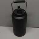 Kerilyn Insulated Gallon Jug with Handle, One Gallon, 128oz Stainless Steel, Large Double Vacuum Water Bottle for Hot & Cold Drinks, Wide Mouth, Sweat Proof, Great for Travel, Camping, Black