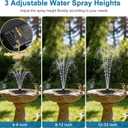 Solar Fountain Pump with 3 Spray Height Adjustment, Upgraded PET Solar Bird Bath Fountains with 6 Nozzles, Solar Water Fountain Pump for Outdoor, Bird Bath, Garden, Pool, Pond