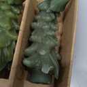 Creative Co-Op Unscented Tree Shaped Taper Candles, Evergreen, Boxed Set Of 2 (5")