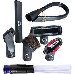 Universal Vacuum Attachments for Shop Vac Accessories 1 1/4" and 1 7/8" Vacuum Hose Adapter Kit, Vacuum Brush Attachment Flexible Crevice Tool, Vacuum