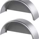 HECASA Single Axle Trailer Fenders W/Fender Backs Fits 14" to 16" Wheels - 32" x 9" x 15" Replacement for Car Hauler Trailer Cargo Trailer Utility Trailer Landscape Trailer Steel Round (2Pcs)