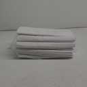 ZPECC White Bulk Flat Sheets Only Twin Size 8 Pack, Easy Sort Top Bed Sheet by Color-Coded Hem Threads, Soft Durable Brushed Microfiber Fabric Hotel Airb&bs Essentials for Hosts, 66"x96"