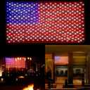 Leisure world American Flag Lights 384 Super Bright LEDs, Waterproof USA Flag Decoration for 250th Anniversary, Independence Day (July 4th), Memorial Day, Christmas & Holiday Party
