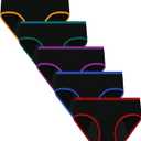 Nalwort Women's Period Underwear Menstrual Period Panties Postpartum Cotton Panties 5 Pack (Large, Color-4)