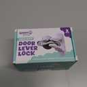 Door Lever Lock (2 Pack) Prevents Toddlers from Opening Doors Easy One-Hand Operation for Adults Durable ABS with 3M Adhesive Backing No Tools Needed for Install