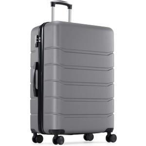 OLIXIS 20 Inch Carry-On Suitcase, Hardside Rolling Luggage, Deep Grey