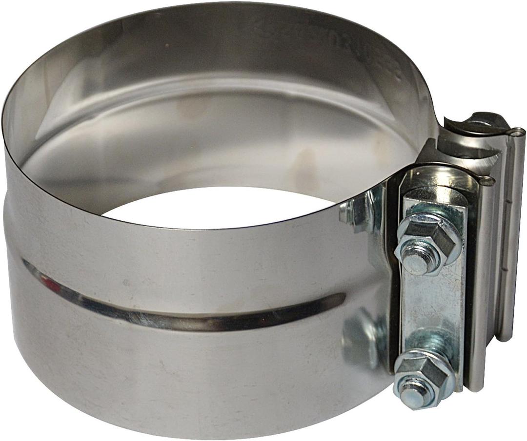 3.5 inch Exhaust Clamp - Lap Joint Exhaust Band Clamps Preformed Stainless Steel