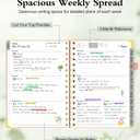 2 x 2026 Planner, Hardcover Leather Weekly and Monthly Planner, January 2026 - December 2026, Spiral Yearly Agenda Organizer Book 2026 with Tabs, Daily Calendar Planners for School Work Home, A4 (8.5" x 11"), Pink