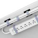 Under Desk Cord Management Straps, Adhesive-Backed Heavy-Duty Reusable Mounting Straps, Cable Management, Self Adhesive Hook and Loop Strap Set, for Large Cord Bundles, Power Strips & Devices