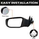 Left Driver White Side Mirror Compatible with Nissan Altima 2013-2018 Sedan Power Glass/Non-Folding/Non-Heated Door Mirrors Outside Rear View Mirror Replace# 963023TH0A