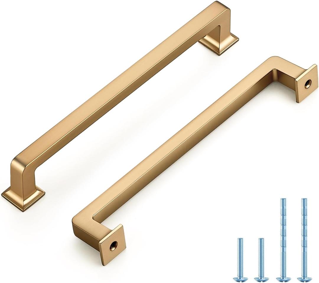 HOME EDIT 20 Pack 6-1/4 Inch Champagne Bronze Cabinet Handles Solid Zinc Alloy Pulls for Kitchen Cupboard & Drawer Hardware
