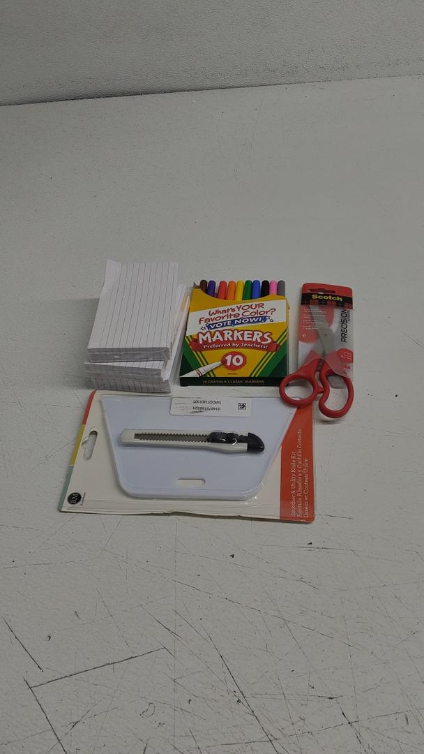 Cutter, 4 Pad Paper, 10 Pcs Markers, Scissor, Set of 4 for Students
