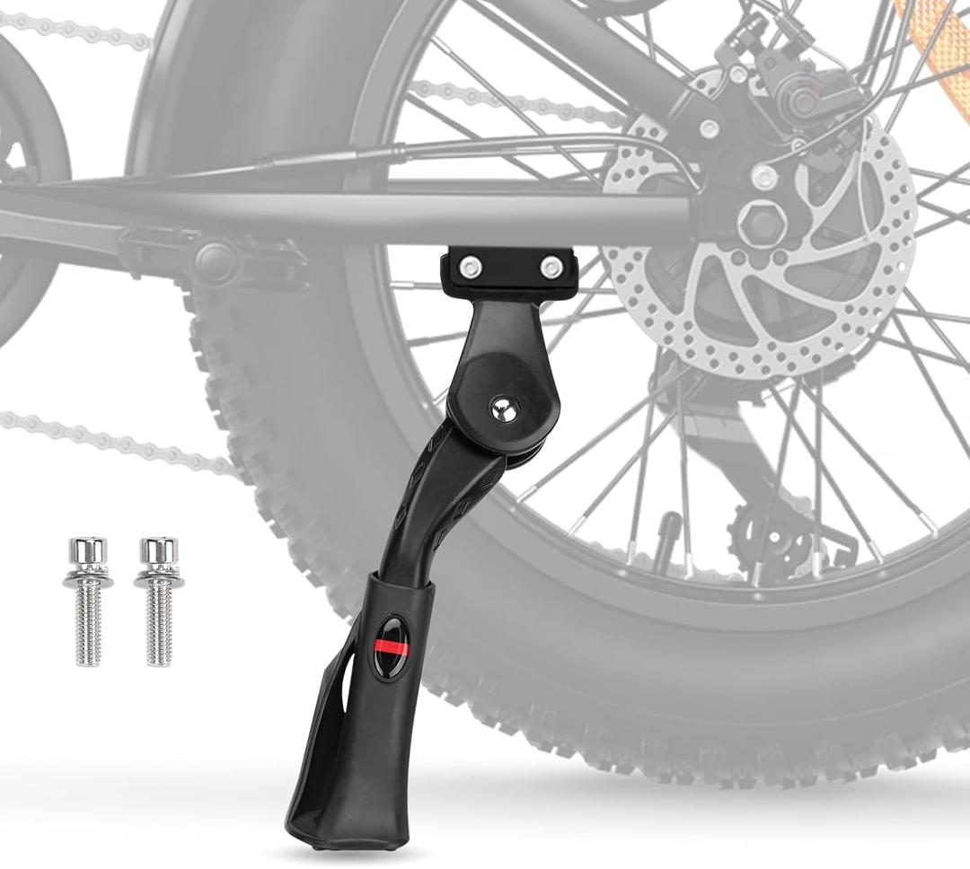 Adjustable Bike Kickstand Heavy Duty Rear Mount Kick Stand for 40mm 16-24 Inch Aluminum Kickstand for Adult Kids Bike Mountain Bike Ebike Mini Bike Electric Dirt Bike MTB