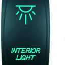 STVMotorsports Laser Green Rocker Switch Interior Lights 20A 12V On/Off LED Light