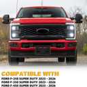 Front License Plate Frame Compatible with 2023-2026 Ford F250 F350 F450 Super Duty, Front Bumper License Plate Bracket Tag Mount for Ford F-Series Super Duty, Replace # PC3Z-17A385-BB