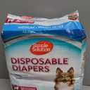 Simple Solution Disposable Dog Diapers, Female Dog Diapers, Puppy Potty Training, Incontinence and Heat Cycle Protection, Medium Diapers for Dogs, 15-23 Inch Waist, 30 Count