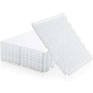 10 Pack Synthetic Ice Tiles - 1212 Inch Dryland Hockey Floor Mat - White Interlocking Hockey Training Equipment Board for Stickhandling, Shooting, Passing(10 sqft)