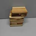 16 Pieces Unfinished Wood Coasters, 4 Inch Square Acacia Wooden Coasters for Crafts with Non-Slip Silicon Dots for DIY Stained Painting Wood Engraving Home Decoration