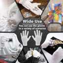 12 Pairs White Cotton Gloves Soft Cloth Dust Hand Gloves Work for Men Women Art Crafting Handling, Eczema, BBQ, Coin Jewelry Watch Inspection, Dry Hands Sleeping, Archival, Large (L)