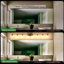8-Light Brushed Nickel Vanity Light Fixtures,Modern Large Bathroom Light Fixtures Wiht Clear Glass ShadeRust and Moisture Resistant Easy to Install Vanity Lights for bathroom lights over mirror