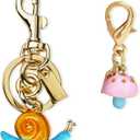 2 x 2Pcs Bag Charms for Handbags-Purse Charm for Women- Keychain Charms for Purses Accessory Birthday Christmas Valentine Gifts