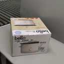 bella 6.0 Qt Manual Slow Cooker, Ceramic Nonstick Coating, 3 Temperature Settings, Dishwasher Safe Stoneware Pot and Tempered Glass Lid, Cool Touch Handles & Tangle Free Cord Wrap, Oatmilk