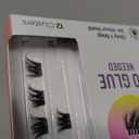 KISS imPRESS Falsies Press On Self Adhesive Eyelashes, 10mm-12mm Glam Volume Press On Lashes, Black, No Glue Needed, Invisible Band, 12 Lash Clusters - Refined (1 pair (Pack of 1))