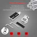 1.25" Highway Footpegs, Adjustable Footrest Mounting P-Clamps Compatible with Harley Sportster Touring Softail Dyna Honda Kawasaki Suzuki Yamaha with 1-1/4" Engine GuardChrome