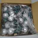 25Ft Christmas Outdoor String Lights, G40 Globe Lights with 27 0.6W Frosted Warm White Bulbs, Vintage Christmas Lights for Holiday Party Backyard Xmas Tree Wedding Garden Patio Porch Decor, Green Wire