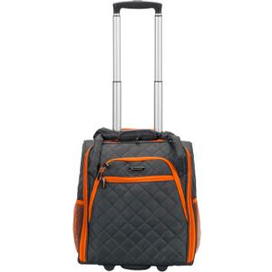 Rockland Melrose Upright Wheeled Underseater Carry-On Luggage, Charcoal, Small