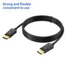 DisplayPort to DisplayPort Cable 3-Pack, 6 Feet, 4K Display Port DP to DP Cord 6FT [4K60Hz, 2K165Hz, 2K144Hz] Compatible with All Display Port Devices