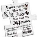Thank You Gifts Never Forget You Are The Piece that Made the Difference, Farewell Goodbye Appreciation Retirement Gifts for Coworker Boss Friend, Metal Puzzle Office Signs & Plaques xpp231