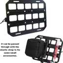 Car Headrest Organizer Rigid MOLLE Panel, Tactical Gear Seat Back Organizer, EDC Pouch Tool Gadget Holder, Backpack Insert Panel for Truck Equipment Mount Plate Modular Storage Shelf (Headrest Panel)
