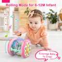 Baby Girls Toys 0-6 Months, Ocean Rotating Projector Music Light Up Newborn Aquarium Toy, Infant Tumme Time Toy for 3 4 5 6 7 8 9 Months, Crawling Toys for 1 Year Old, Gifts for Birthday, Baby Shower