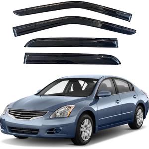 KPY Window Visor Compatible with Nissan Altima 2007-2012, 4PC Rain Guard Side Window Vent Deflectors Tape-On Mugen Style, 2007 2008 2009 2010 2011 2012