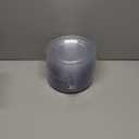 FOCUSLINE 100 Count Clear Silver Plastic Plates 7 Inch, Disposable Heavy Duty Clear Plates with Silver Rim, Premium Hard Plastic Plate Fancy Disposable Salad Dessert Plate for Wedding Parties