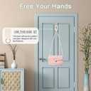 Letter A-Z Strong Magnetic Purse Holder Stylish Floral Design Handbag Hanger for Women Suitable for Table Tops Metal Wall Door Hinge Frame Shopping Cart Valentine's Day Gift Bag Charms