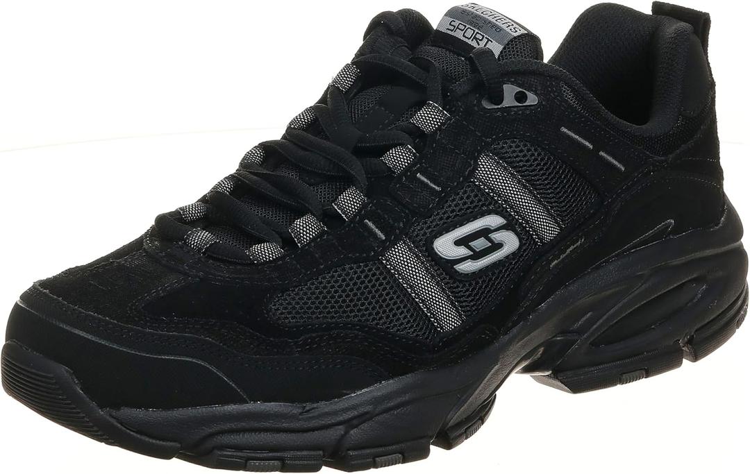 Skechers Sport Men's Vigor 2.0 Trait Memory Foam Sneaker, Black, 12 M US