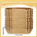 Mifoci 600 Pcs Mini Oval Cupcake Papers Disposable Brownie Baking Cups Cake Loaf Pan Liners Boat Shaped Muffin Cupcake Wrappers for Weddings Birthdays (White Brown Coffee)