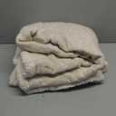 SE SOFTEXLY Throw Blanket, Reversible Sherpa Blanket with 30% Wool and 70% Cotton, Fuzzy Plush Fluffy Soft Blanket, Fall Winter Blanket for Couch Bed Sofa Chair (Cream, 50" x 60")