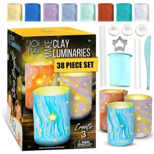 JOiFULi DIY Clay Luminaries Clay Craft Kit Gifts for Kids Girls Boys Teens for Kids Age 8 9 10 11 12