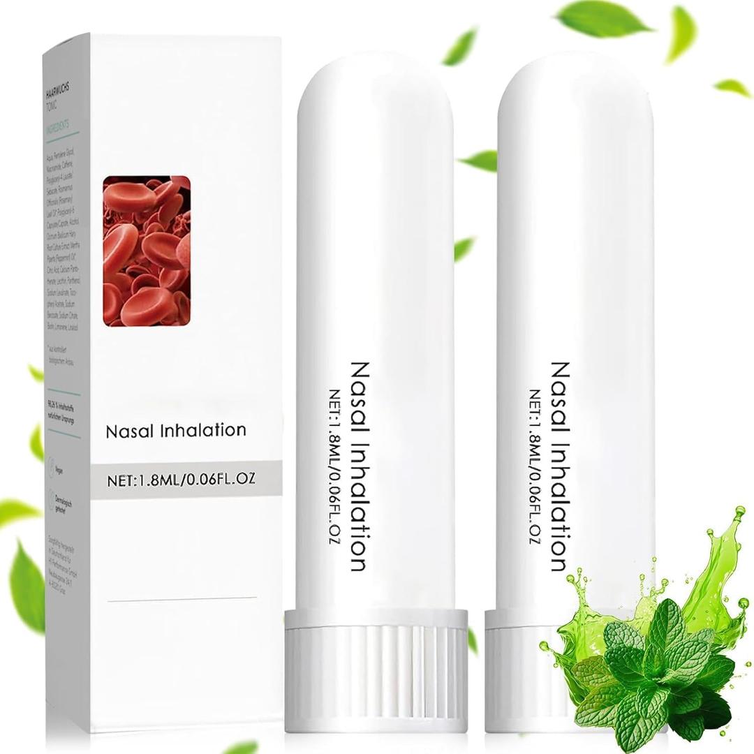 4 x 2 PCS ALZ Inhaler Clipp Memory Enhancer, Portable Nasal Suction Stick, Clean Nose, Enjoy Fresh Air