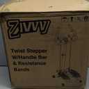 Stepper Machine with Resistance Bands, Mini Stepper with 300LBS Weight Capacity, Twist Stepper for Full Body Workout, Adjustable Step Height, Smooth and Quiet, Step Machine for Men Women