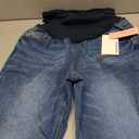 Motherhood Maternity Womens Secret Fit Over The Belly Slim Straight Leg Denim Pregnancy Jeans (Medium)